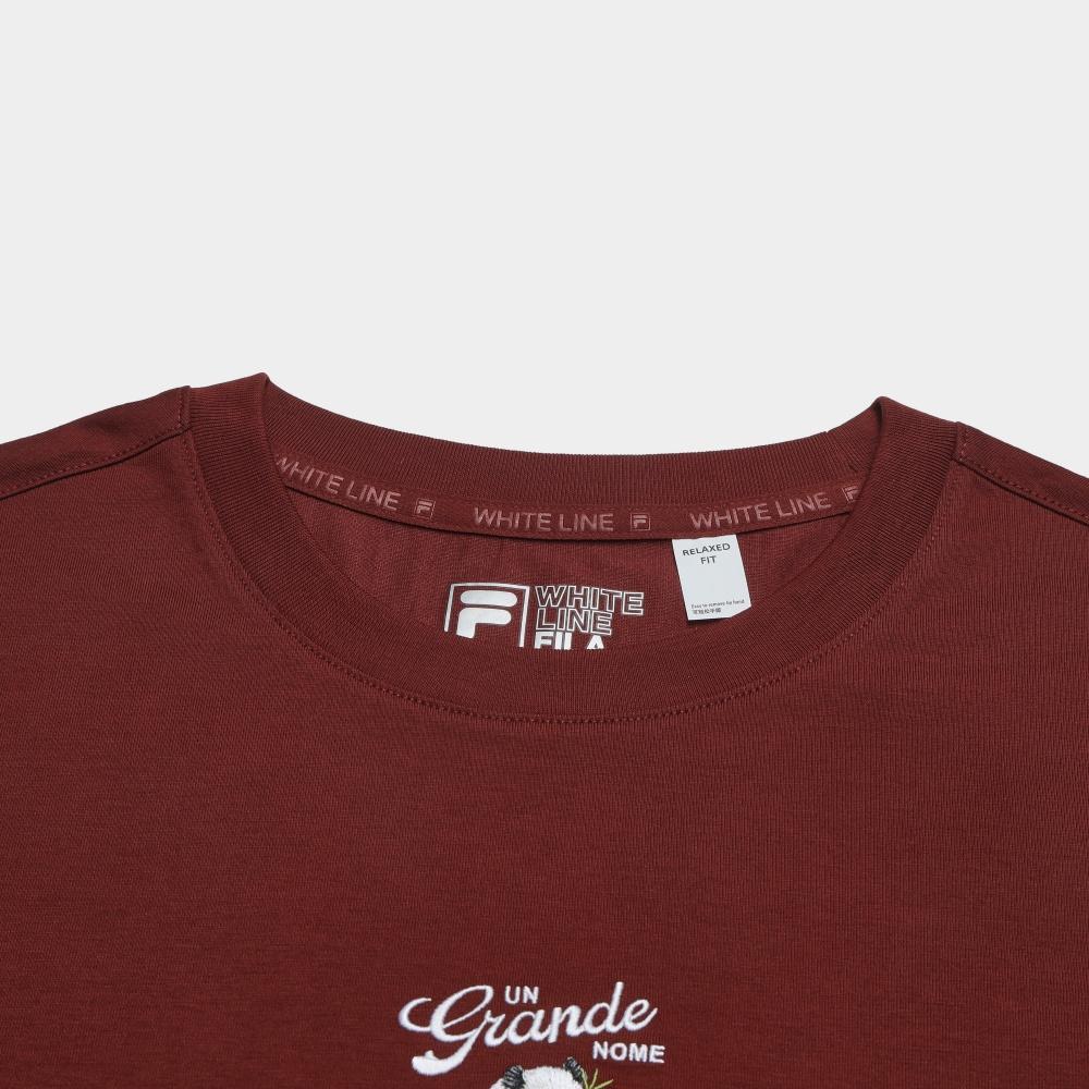 New FILA HERITAGE T Shirt Women's Terracotta Red Brown F11W538113FBN