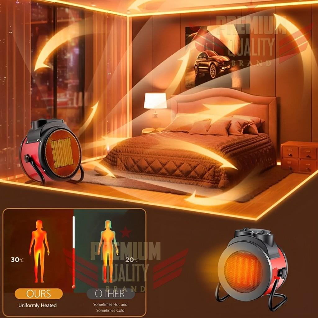 3000W Electric Heater Fan Ceramic Space Air Heater Portable Ceramic Fan Warmer Pemanas Kipas Seramik