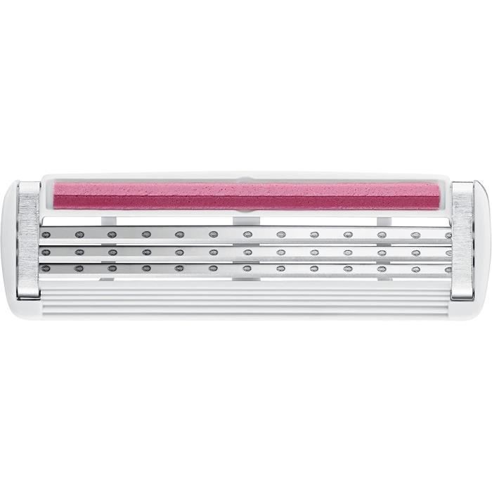 BIC Click 3 Soleil Sensitive Recharges Rasoir Femme 3 Lames Mobiles et Bande Lubrifiante - Boîte de 8 recharges
