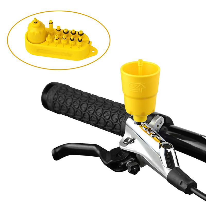 10 In 1 Bicycle Hydraulic Bleed Adapters Set Plastic Oil Funnel  Accessories