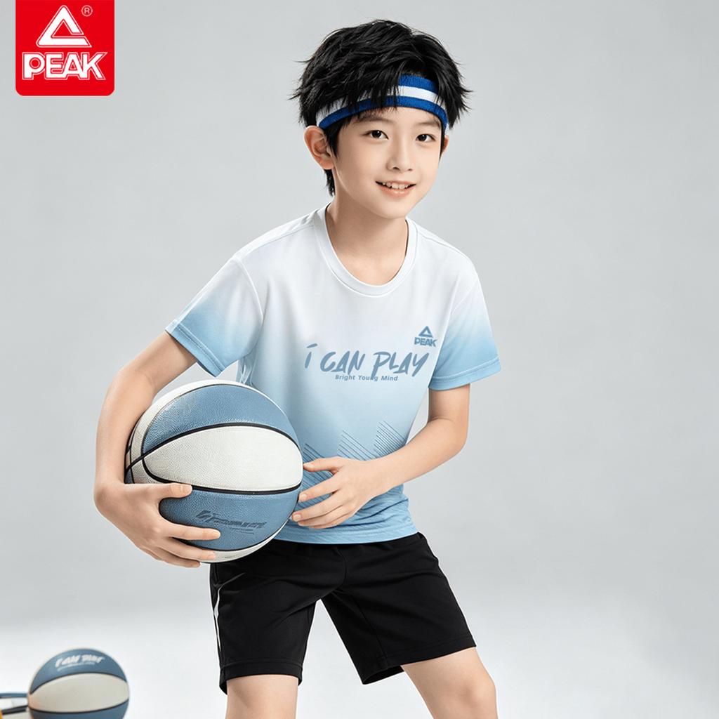 Pick Children's Summer Outdoor Breathable Lightweight Gradient Short-Sleeved T-Shirt