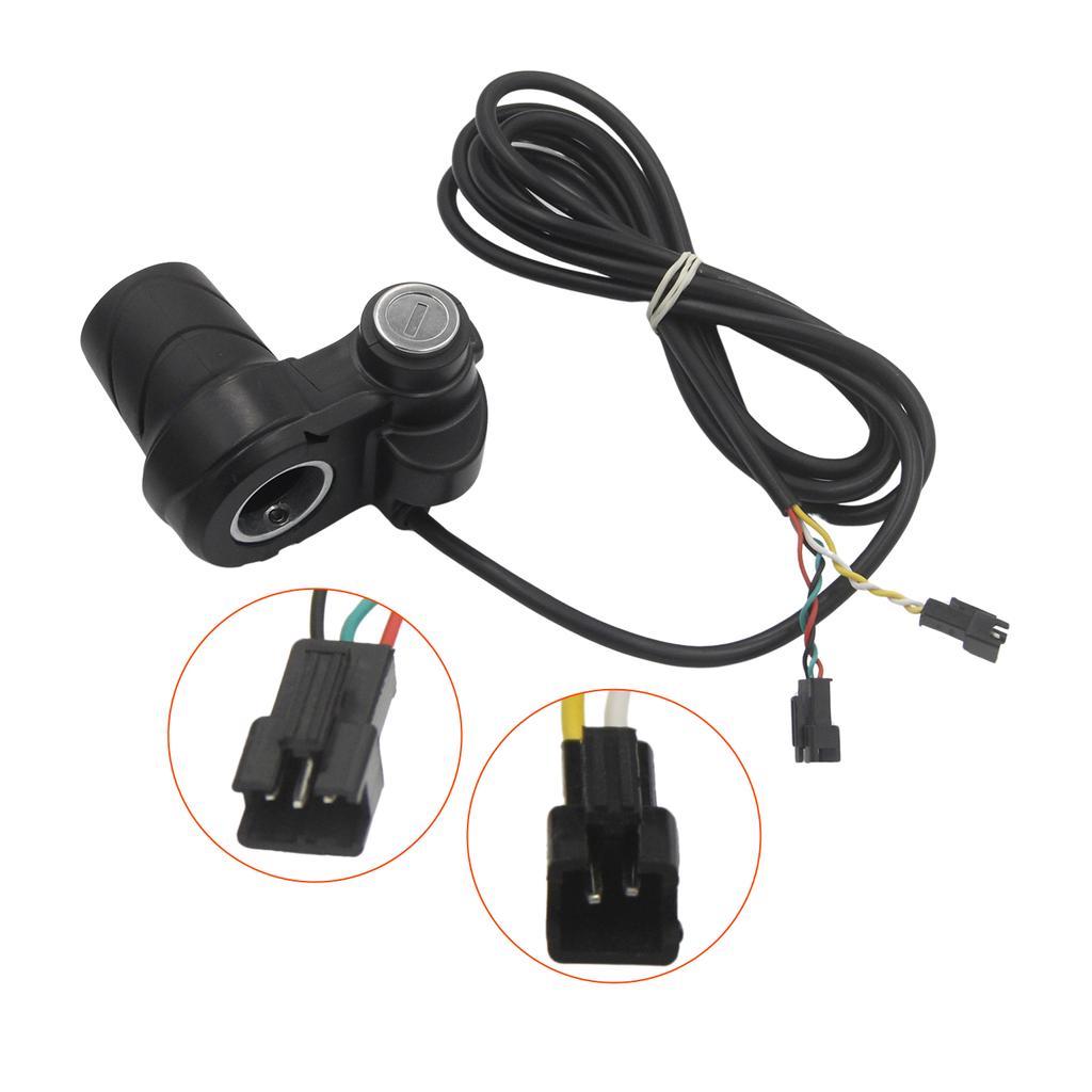 5V E-Bike Throttle Accelerator Hall Half Turn Handle with Electric Door Lock Key Scooter Repair Accessory Throttles 2