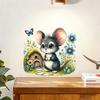 Creative Cartoon Cute Mouse Wall Stickers for Children's Room, Bedroom, Study and Living Room Wall Decoration Stickers