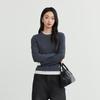 Elva' Island Women's Faux Two-Piece Color-Block Long-Sleeve Knit Sweater