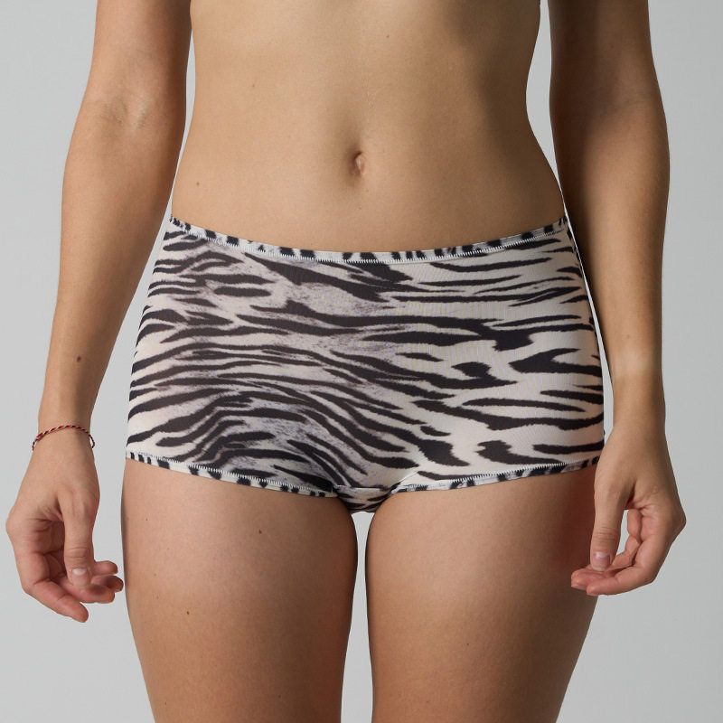 

European and American Style Non-Padded Sports Bra Triangle Cup Tiger Print Leopard Print Lingerie Sexy Pure Desire Striped Beautiful Back Women s Bra Cream Tiger Print Boxer Briefs M