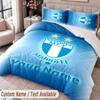 Malmö FF Printed Bedding Set Custom Name Text 1 Duvet Cover 2 Pillowcases For Bedroom