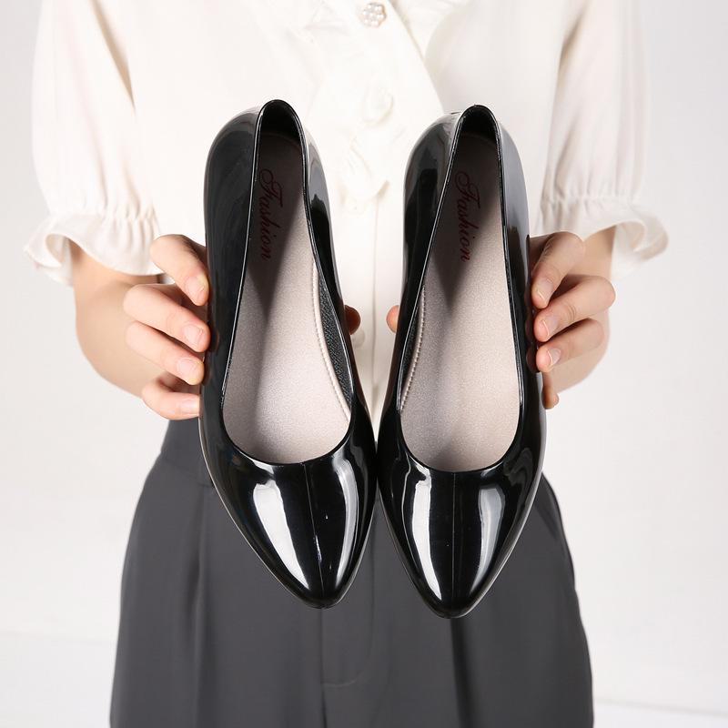 Order A Size Up Pointed Toe Thick Heel Fashion Sandals - Women's Summer Casual Non-Slip Outdoor Wear