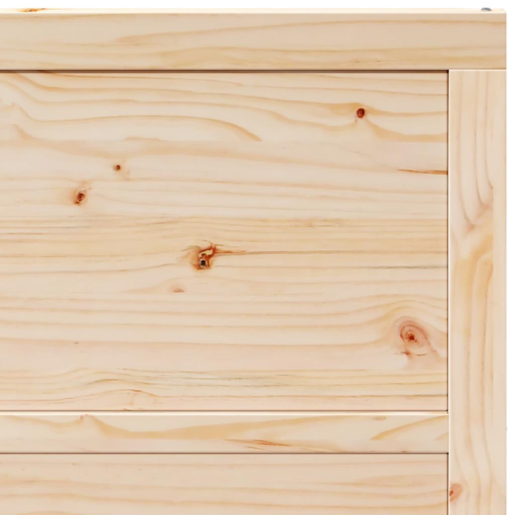 Sliding Door Natural 100 X 208 Cm Solid Pine Wood