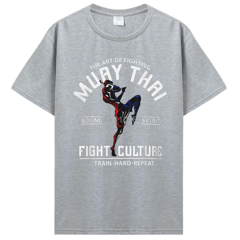 Summer Men Fashion Brand Cotton T Shirt Cool Muay Thai T-shirt Men Wai Kru Thailand Men Casual Tee TShirt Harajuku Tops