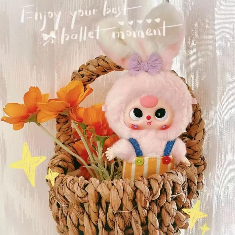 Baby Three Macaron Cute Bunny Plush Tide Play Blind Box Cute Plush Doll Ornaments Bag Pendant Surprise Collectible Toys Gift