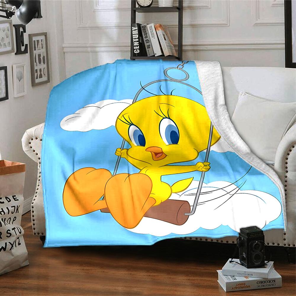 1pc Tweety3 Blanket, Gift, for Men and Women, Soft Blanket, Good for Sofa Bed Couch Travel, Lightweight Flannel Blanket