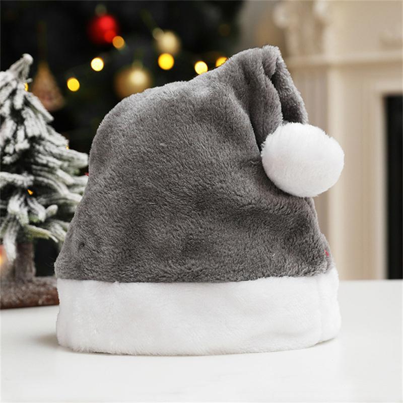 Christmas Santa Hat For Adults And Kids Unisex Velvet Cozy short Plush Red Xmas Hats 1116 New Year's Holiday Party Supplies