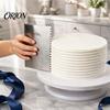 Cake Decorating Comb Stainless Steel Scraper with Multi-faceted Sawtooth, Rectangle/Pentagon/Triangle/Semi-circle Shape Cream Kitchen Bench for Baking