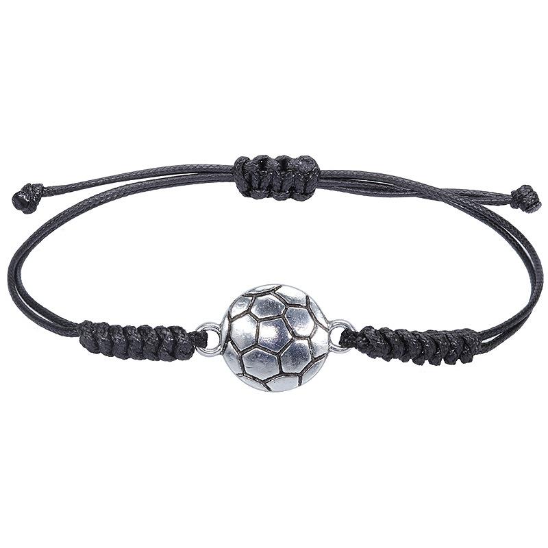 1 Pcs Hand Woven Alloy Bracelet for Baseball Football, Basketball and Volleyball