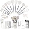 33-Piece High-Temp Resistant Silicone Utensil Set with Non-Stick Spatula & Stainless Steel Cutlery