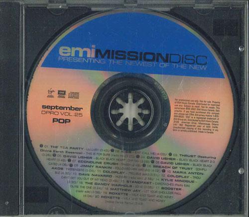 CD РАЗЛИЧНЫЕ Emi Mission Disc Сентябрь Dpro Vol DPROVOL25 EMI MUSIC CANAD 2001 Канада Рок Б/у