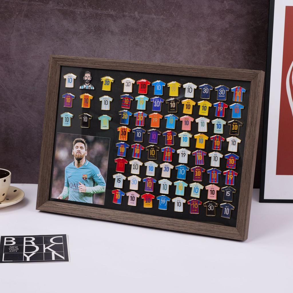 Fußballstar Trikot Abzeichen Fotorahmen, Geburtstagsgeschenk für Freund Ehemann, Tischdekoration Andenken