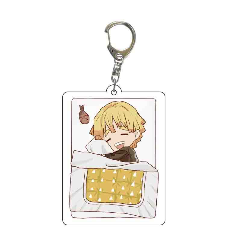 Demon Slayer Anime Keychain Acrylic Transparent Keychain Pendant Accessories For Fans Collection Gift Cosplay Merchandise
