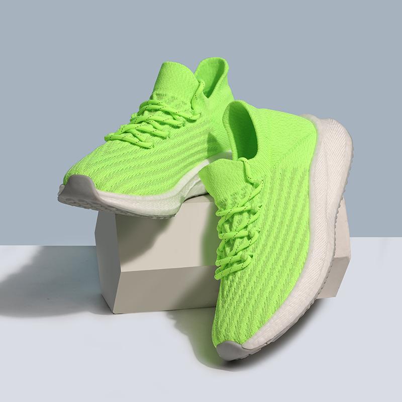 

2024 Путянь новые кроссовки для бега из попкорна и трикотажа, мужские и женские модные носочные туфли, спортивная обувь, кокосовые туфли 36