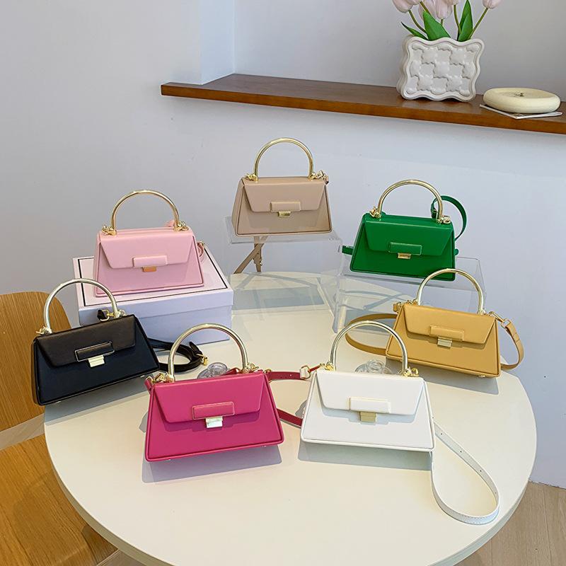 Simple Solid Color Girls Shoulder Bag Fashion Texture Girls Handbag Niche Design Ladies Crossbody Bag