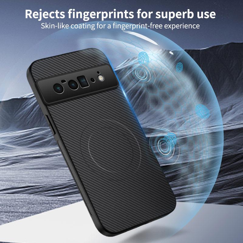 New Fashion Magnetic Shockproof Phone Case For Google Pixel 6 Pro 6A 7 7A 8 Pro 8A 9 9A 9 Pro XL Luxury Carbon Fiber Black Cover