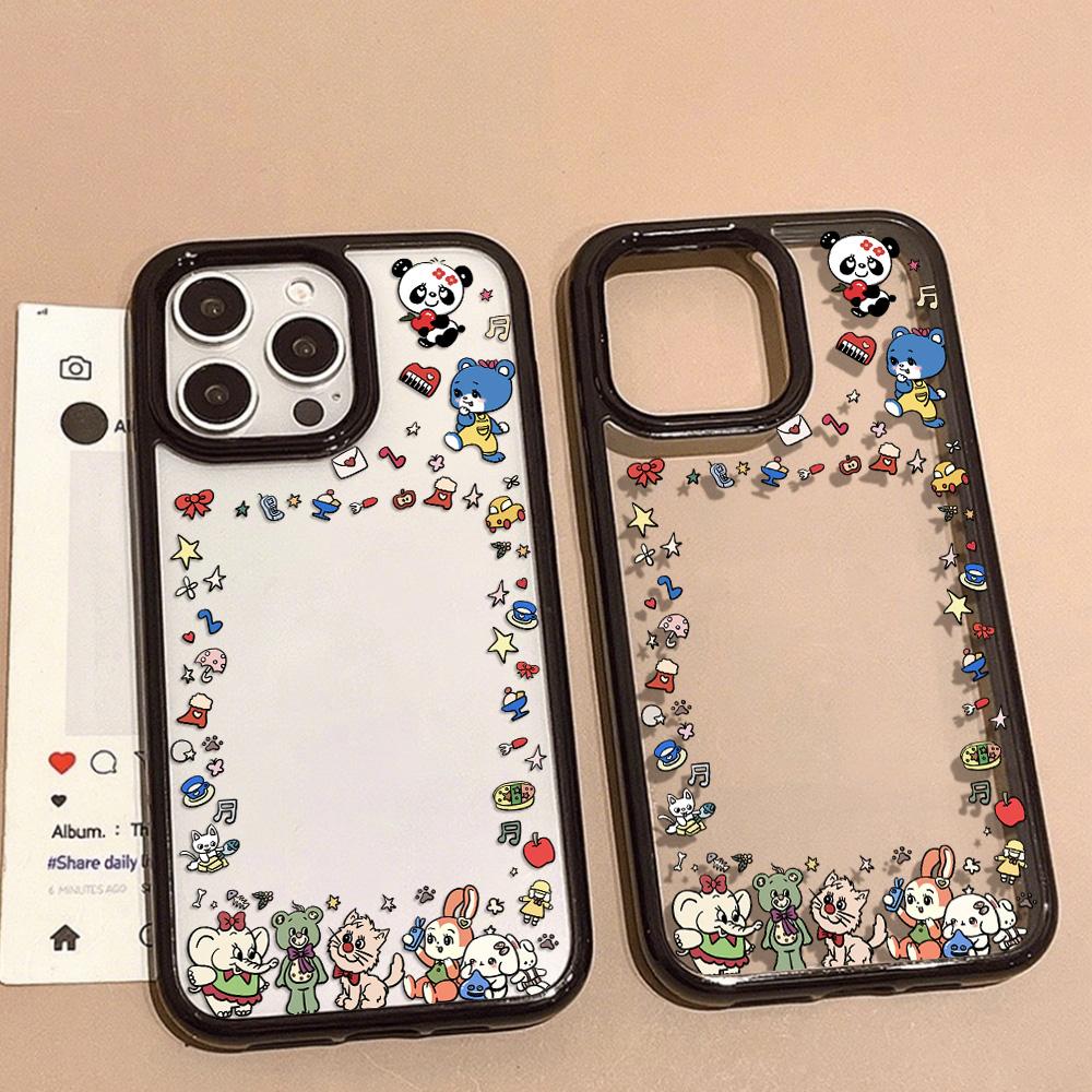 Acrylic Phone Case for iPhone 11 12 13 14 Pro 12 14 16 Pro Max for Samsung A16 A36 A56 S24 FE High-quality Painted Anti-fall Mobile Phone Case