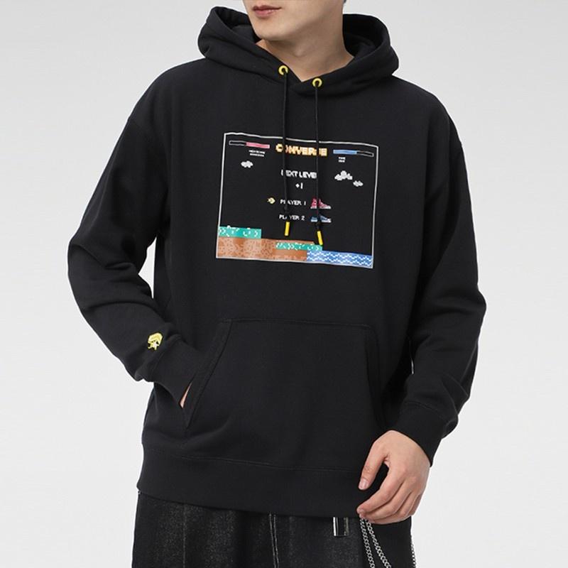 Converse Video Game Graphic Hoodie Asia Sizing 'Black' Men's 10022413-A01