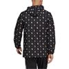 adidas SS22 Color Sólido Logo Estampado Completo Chaqueta con Capucha de Manga Larga Hombre Ropa Exterior Negro HB6013