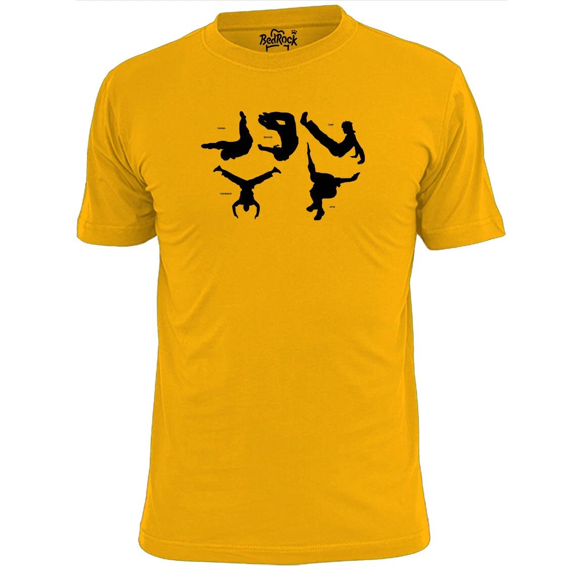 Mens Parkour Moves T shirt Jumping Flipping Running Street L