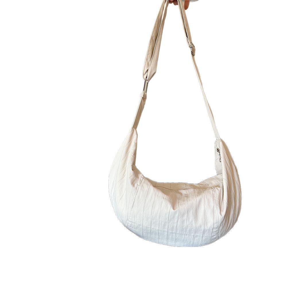 22 einfache Nischen-Pendler-Knödel-Tasche große Kapazität Umhängetasche Schultertasche einfarbig Sport-Achseltasche