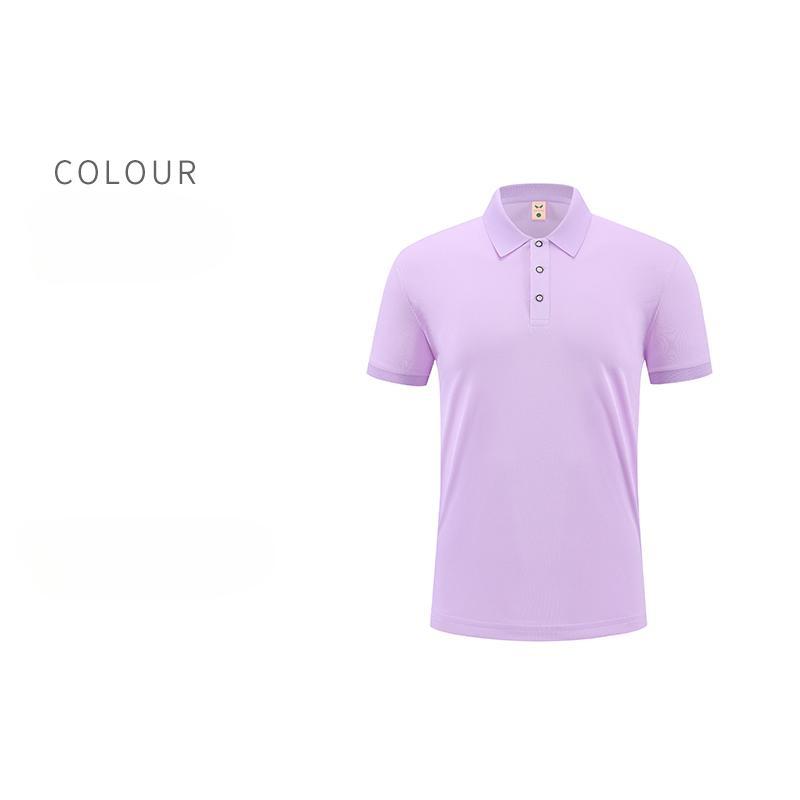 

2024Летние мужские и женские рубашки поло с короткими рукавами, простые деловые повседневные однотонные рубашки-поло с лацканами, дышащие и универсальные. 2XL