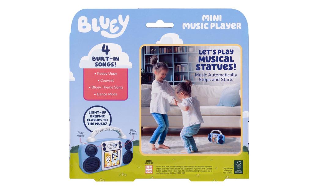 eKids Bluey Toy Music Player, Toddler Toy with Built-in Music for Bluey Toys Fans, Boys and Girls