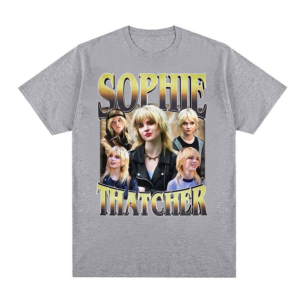 Actor Sophie Thatcher 90s Vintage T Shirt Unisex Womens Harajuku Y2k Gothic Short Sleeve T Shirts Comfort Cotton Oversized Tshirt