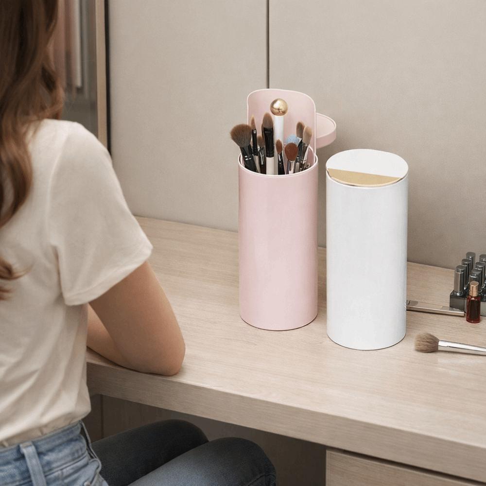 4 Slots Automatic Lifting Makeup Brush Holder Large Capacity Cosmetic Storage Box  Make Up Tools