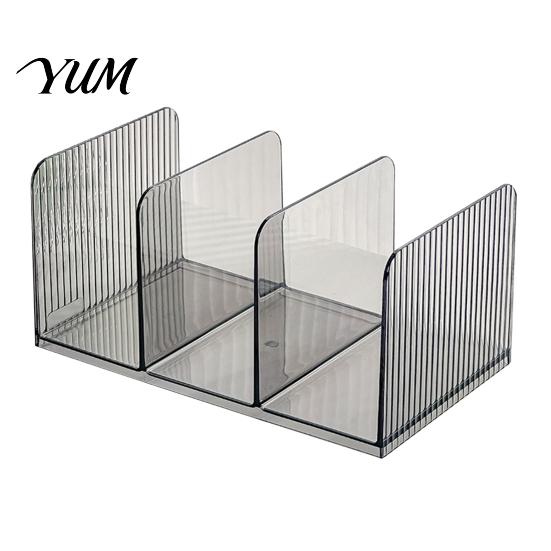 Library Book Ends Clear Acrylic Bookends, Stable Non Slip Desktop Organizer, Document Heavy Duty Holder File Holder, for Office Home Ad School