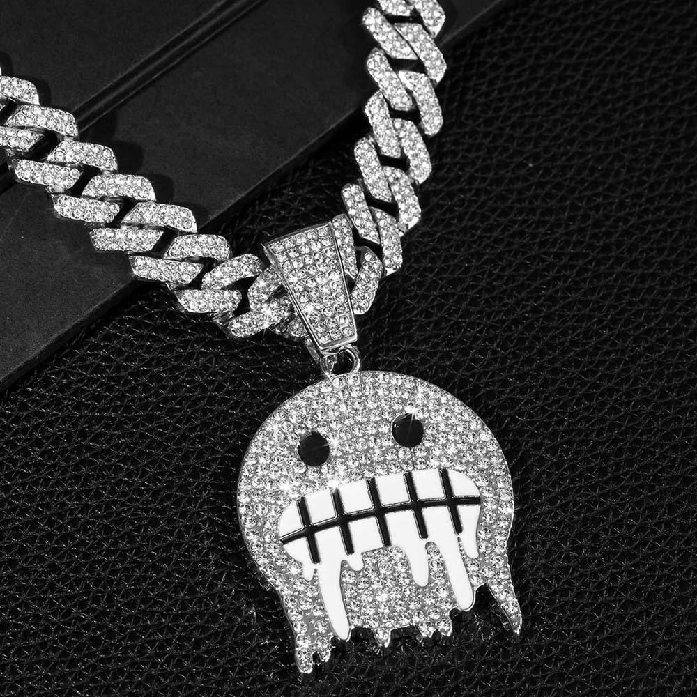 European-American Exaggerated Hip Hop Rhinestone Pendant Jewelry for Men & Women