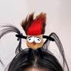 Cute Cartoon Doll Headband Funny Braided Doll Hairband Hair Hoop Hairpin Perfect for Party Cosplay Headdress Jewelry