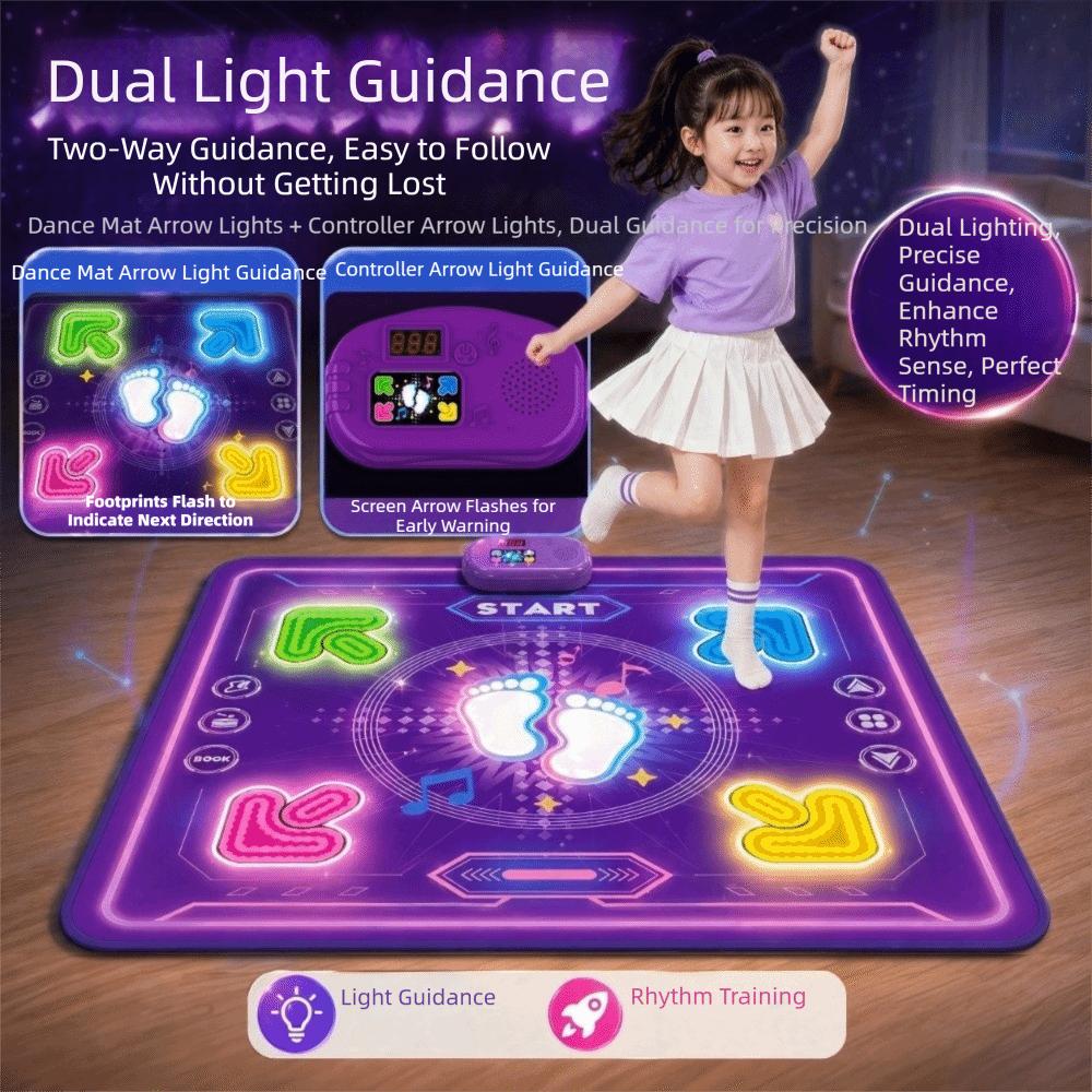 Double Players Mode Electronic Dance Mat Wireless Bluetooth Music Dance Mat  Indoor Toy