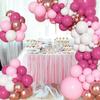 Wedding Pink Balloons Garland Pastel Pink White  Rose Gold Balloon Arch Kit Baby Shower Gender Reveal Birthday Party Decoration