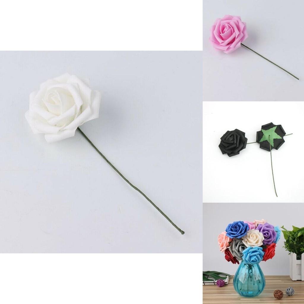 50pcs Artificial Foam Roses In Vibrant Colors Perfect For Wedding Party Decor And Bouquets