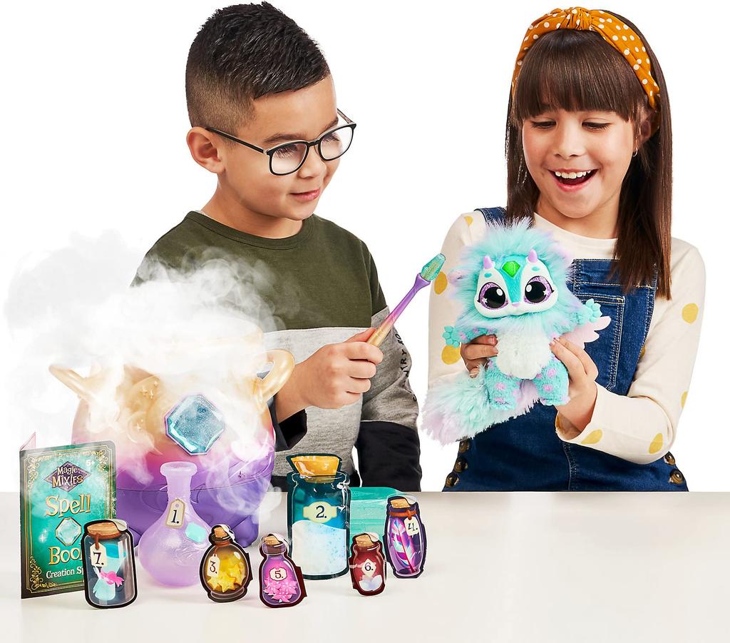 Magic Mixies Magical Misting Cauldron with Interactive 8 Inch Blue Plush Toy and 50+ Sounds and Reactions, Multicolor (parallel Import Goods)