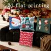 Home Decor Christmas-themed Pillow Covers with Fun Prints Pattern Cushion Cover Suitable for Sofa Bedroom Car Pillow Cover