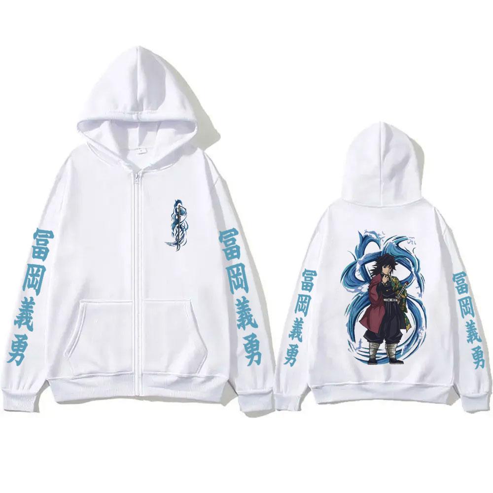 

Anime Devil Killer Water Pattern Zipper Hoodie Men and Women Role Playing Cartoon Comics Casual Cotton Zipper Jacket XXXL