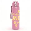 1PC Du Met Ein Hund Geht German Text 750ml Color Plastic Sports Water Bottle Leakproof Flip Straw Lid Suitable for Sports Office Home Use