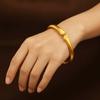Baby Armlet Metal Opening Bangle Carved Pattern Frosted Golden Wrist Jewelry  Versatile