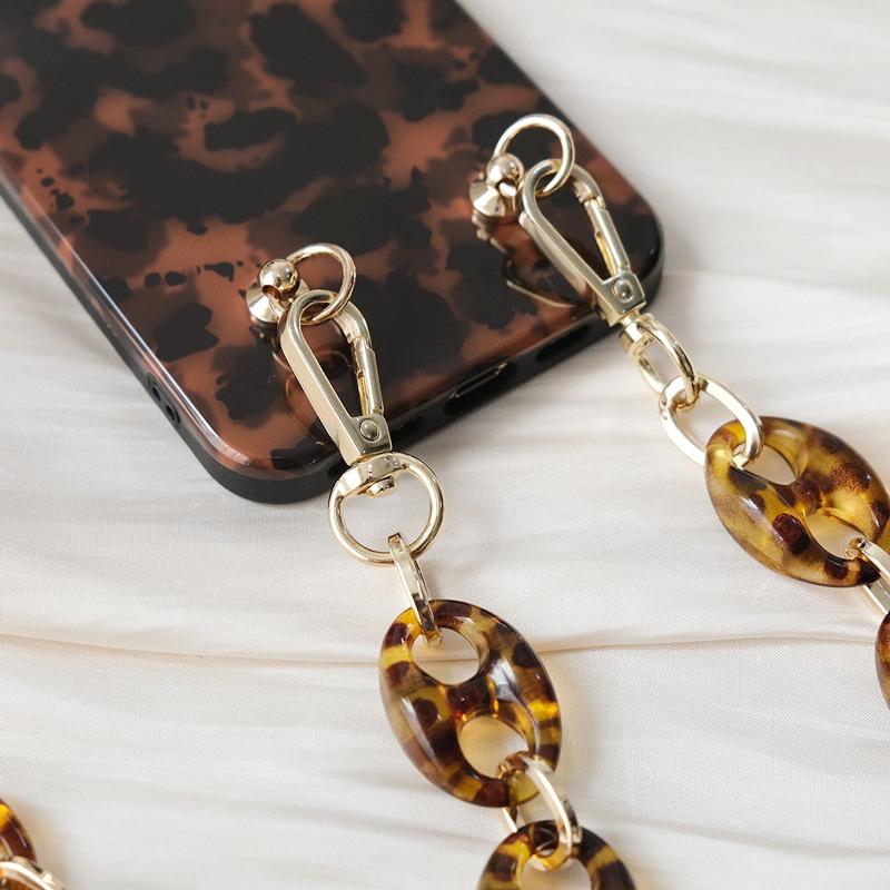 New Phone Accessory Cellphone Parts Chain Anti Lost Universal Cute Metal Shoulder Neck Crossbody Phone Strap Case Holder Chains