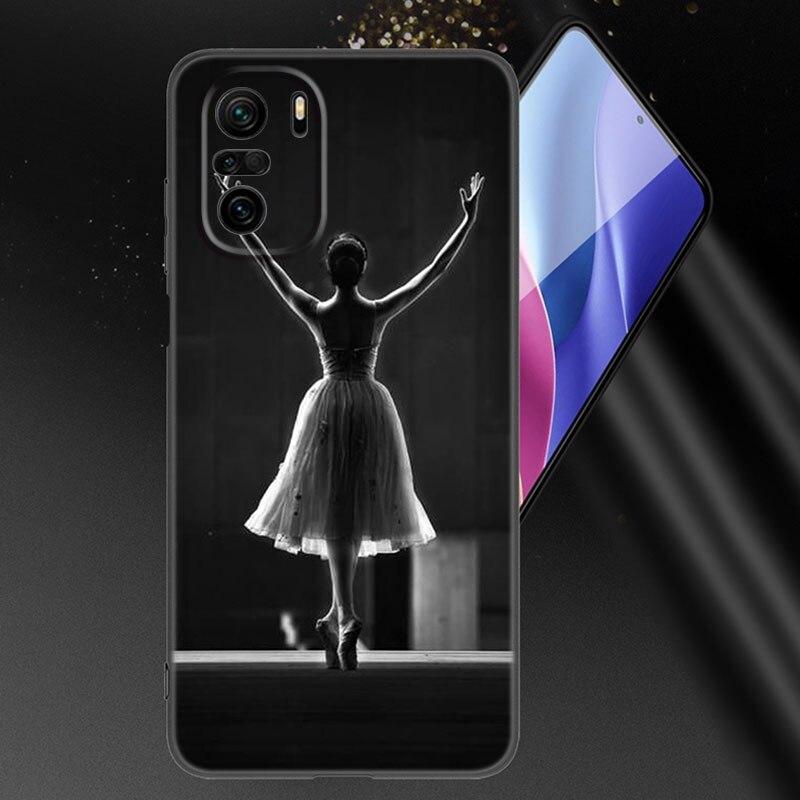 

Чехол для телефона «Балерина» для Xiaomi Mi POCO X3 NFC GT M4 M3 12 11T 10T Pro A3 11 Lite NE 5G 12X 11i F3, мягкий черный чехол из ТПУ Xiaomi POCO X3 NFC