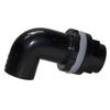 2 Pcs Kit Inner Diameter 20mm 1/2 Non Threaded Fish Tank Water Connector Aquarium Accessories Elbow+direct