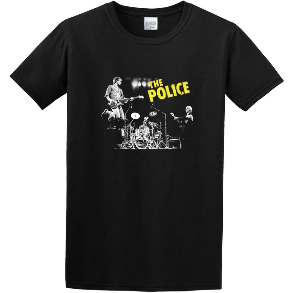 The Police Live Band Sweatshirt Hip hop Hipster Match Lucky T-Shirt Black