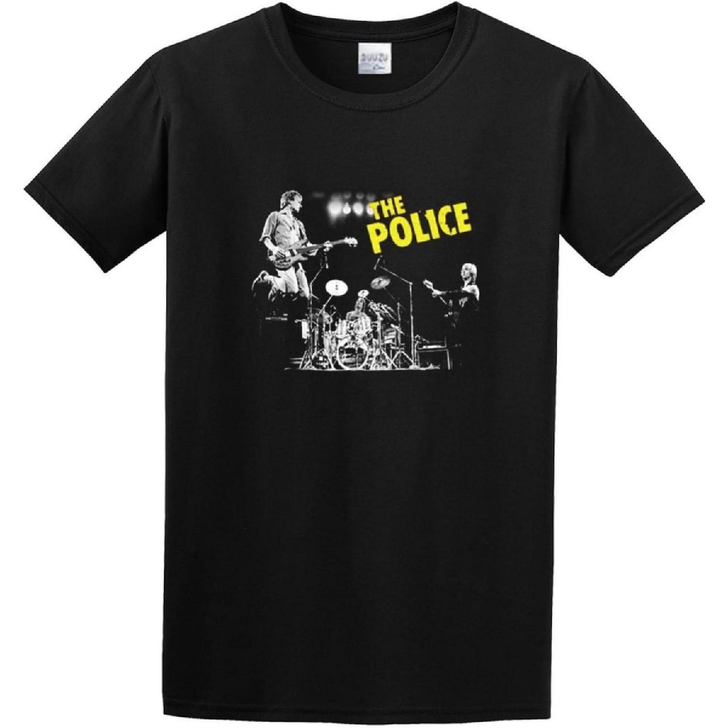 The Police Live Band Sweatshirt Hip hop Hipster Match Lucky T-Shirt Black S